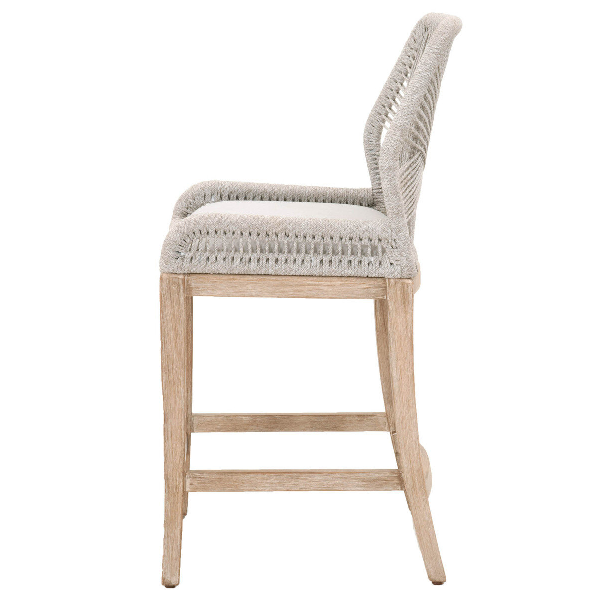 Loom Counter Chair - Taupe and White — Niel by Niel Loom Counter Chair - Taupe and White — Niel by Niel
